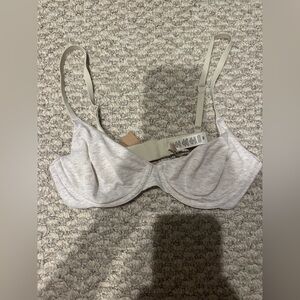 SKIMS Cream Cotton Jersey Seamless Bra
